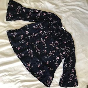 Bell Sleeve Floral Top